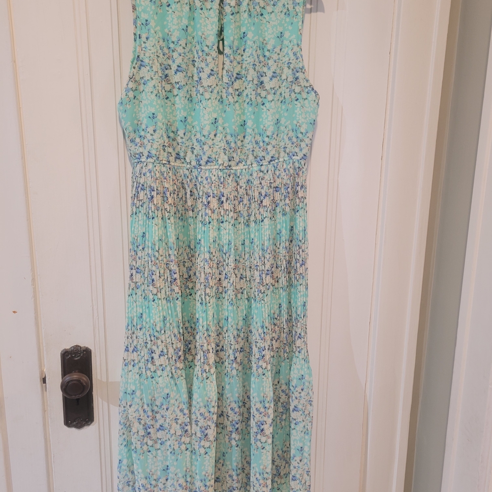 Maison Jules Mint and White Floral Maxi Dress